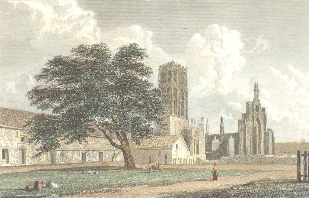 YORKS. Howden. Westall 1830 old antique vintage print picture
